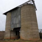 The Vardy Estate silos can be seen from the Hume Highway.